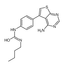 1-[4-(4-aminothieno[2,3-d]pyrimidin-5-yl)phenyl]-3-butylurea Structure