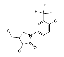 1-(3'-trifluoromethyl-4'-chlorophenyl)-3-chloro-4-chloromethyl-2-pyrrolidone结构式