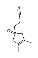 3-(3,4-dimethyl-1-oxo-2,5-dihydro-1λ5-phosphol-1-yl)propanenitrile结构式
