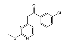 1-(3-chlorophenyl)-2-(2-methylsulfanylpyrimidin-4-yl)ethanone Structure