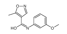 N-(3-methoxyphenyl)-5-methyl-1,2-oxazole-4-carboxamide结构式