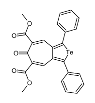 6-oxo-1,3-diphenyl-6H-cyclohepta[c]tellurophene-5,7-dicarboxylic acid dimethyl ester结构式