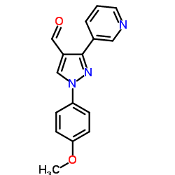 1-(4-METHOXYPHENYL)-3-(PYRIDIN-3-YL)-1H-PYRAZOLE-4-CARBALDEHYDE结构式