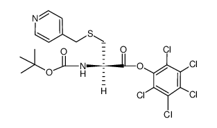 N-t-Butoxycarbonyl-S-4-picolyl-L-cystein-pentachlorphenylester Structure