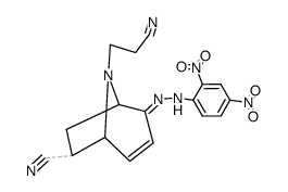 8-(2-Cyano-ethyl)-2-[(2,4-dinitro-phenyl)-hydrazono]-8-aza-bicyclo[3.2.1]oct-3-ene-6-carbonitrile Structure