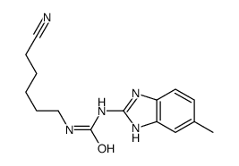 1-(5-cyanopentyl)-3-(6-methyl-1H-benzimidazol-2-yl)urea结构式