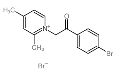 Pyridinium, 1-[2-(4-bromophenyl)-2-oxoethyl]-2,4-dimethyl-,bromide (1:1)结构式