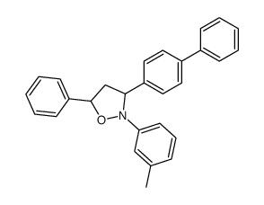 2-(3-methylphenyl)-5-phenyl-3-(4-phenylphenyl)-1,2-oxazolidine结构式