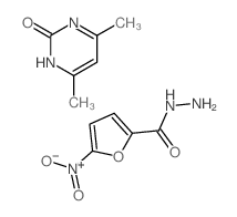4,6-dimethyl-1H-pyrimidin-2-one; 5-nitrofuran-2-carbohydrazide结构式