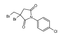 3-bromo-3-(bromomethyl)-1-(4-chlorophenyl)pyrrolidine-2,5-dione结构式