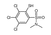 3,4,5-trichloro-N,N-dimethyl-2-sulfanylbenzenesulfonamide结构式