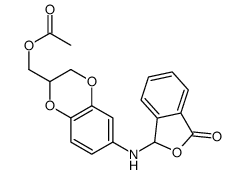 [6-[(3-oxo-1H-2-benzofuran-1-yl)amino]-2,3-dihydro-1,4-benzodioxin-2-yl]methyl acetate Structure