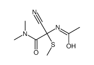 2-acetamido-2-cyano-N,N-dimethyl-2-methylsulfanylacetamide结构式