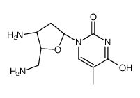 1-[(2R,4S,5R)-4-amino-5-(aminomethyl)oxolan-2-yl]-5-methylpyrimidine-2,4-dione结构式