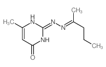 4(3H)-Pyrimidinone,6-methyl-2-[2-(1-methylbutylidene)hydrazinyl]-结构式
