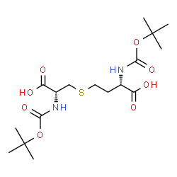 3,3'-disulfanediylbis(2-(tert-butoxycarbonylamino)propanoic acid) Structure