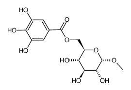 methyl 6-O-galloyl-α-D-glucopyranoside Structure