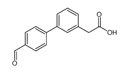 3-BIPHENYL-4'-FORMYL-ACETICACID Structure