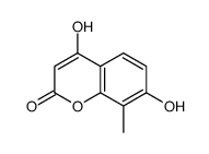 4,7-dihydroxy-8-methylchromen-2-one Structure