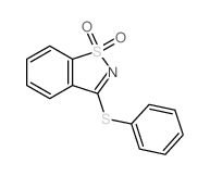 1,2-Benzisothiazole,3-(phenylthio)-, 1,1-dioxide结构式