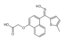 2-[4-[(Z)-N-hydroxy-C-(5-methylthiophen-2-yl)carbonimidoyl]naphthalen-1-yl]oxyacetic acid Structure