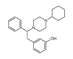 1-cyclohexyl-4-(2-(3-hydroxyphenyl)-1-phenylethyl)piperazine Structure