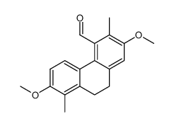2,7-dimethoxy-3,8-dimethyl-9,10-dihydrophenanthrene-4-carboxaldehyde结构式
