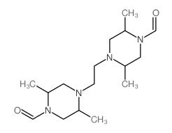 4-[2-(4-formyl-2,5-dimethyl-piperazin-1-yl)ethyl]-2,5-dimethyl-piperazine-1-carbaldehyde结构式