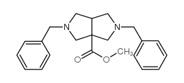 2,5-dibenzyl-hexahydro-pyrrolo[3,4-c]pyrrole-3a-carboxylic acid methyl ester Structure