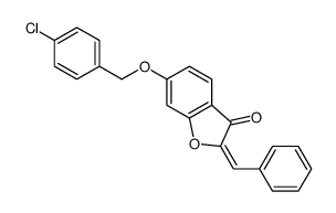2-benzylidene-6-[(4-chlorophenyl)methoxy]-1-benzofuran-3-one Structure