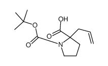 (S)-2-ALLYL-1-(TERT-BUTOXYCARBONYL)PYRROLIDINE-2-CARBOXYLIC ACID structure