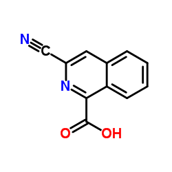 3-Cyano-1-isoquinolinecarboxylic acid结构式