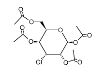 tetra-O-acetyl-3-chloro-3-deoxy-β-D-gulopyranose结构式
