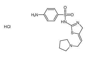 4-amino-N-[(5E)-5-(2-pyrrolidin-1-ylethylidene)-4H-1,3-thiazol-2-yl]benzenesulfonamide,hydrochloride结构式