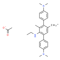 Methylium, bis4-(dimethylamino)phenyl4-(ethylamino)-3-methylphenyl-, acetate Structure