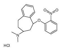 cis-N,N-Dimethyl-5-((2-nitrophenyl)oxy)-6,7,8,9-tetrahydro-5H-benzocyc lohepten-7-amine HCl structure