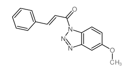 1-(5-methoxybenzotriazol-1-yl)-3-phenyl-prop-2-en-1-one结构式