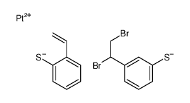 3-(1,2-dibromoethyl)benzenethiolate,2-ethenylbenzenethiolate,platinum(2+)结构式