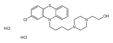 2-[4-[4-(2-chlorophenothiazin-10-yl)butyl]piperazin-1-yl]ethanol,dihydrochloride结构式