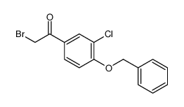 2-bromo-1-(3-chloro-4-phenylmethoxyphenyl)ethanone Structure