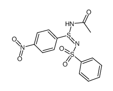 N-acetyl-N'-phenylsulfonyl-4-nitrobenzenesulfinamidine Structure