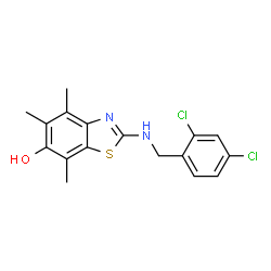 6-Benzothiazolol,2-[[(2,4-dichlorophenyl)methyl]amino]-4,5,7-trimethyl- Structure