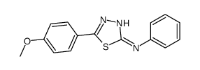 5-(4-methoxyphenyl)-N-phenyl-1,3,4-thiadiazol-2-amine结构式
