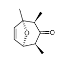 cis-endo-1,2,4-trimethyl-8-oxabicyclo[3.2.1]oct-6-en-3-one结构式