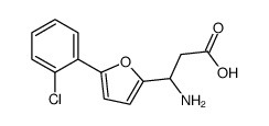 3-氨基-3-[5-(2-氯苯基)-2-呋喃]-丙酸结构式