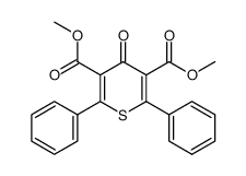 3,5-Bis(carbomethoxy)-2,6-diphenyl-4H-thiopyran-4-one结构式