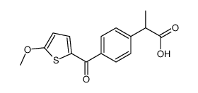 2-[4-(5-methoxythiophene-2-carbonyl)phenyl]propanoic acid Structure