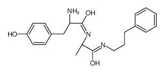 (2S)-2-amino-3-(4-hydroxyphenyl)-N-[(2R)-1-oxo-1-(3-phenylpropylamino)propan-2-yl]propanamide Structure