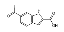 acide acetyl-6 indolecarboxylique-2 Structure