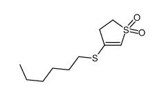4-hexylsulfanyl-2,3-dihydrothiophene 1,1-dioxide结构式